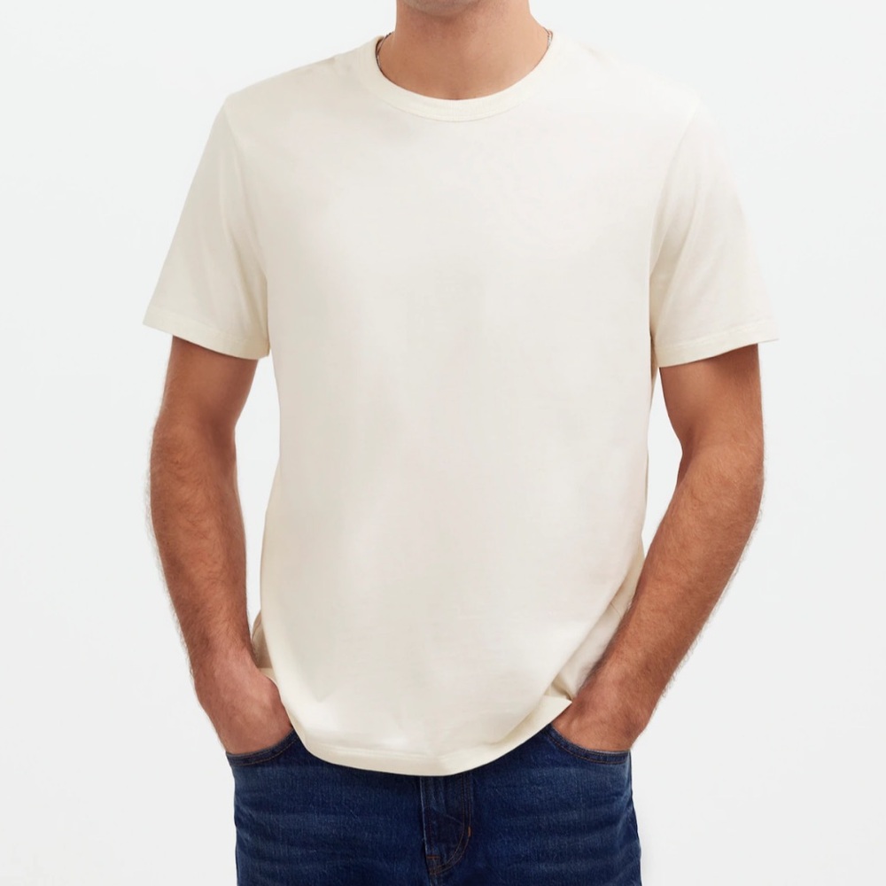 Madewell Garment-Dyed Allday Crewneck Tee in Lighthouse cream size XXL NWT NM162